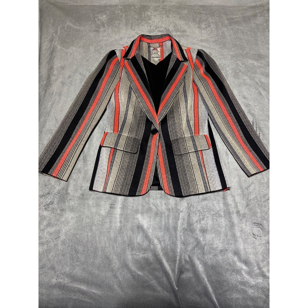 Yoana Baraschi Women Size 4 Multicolor One Button Blazer Jacket 11J55